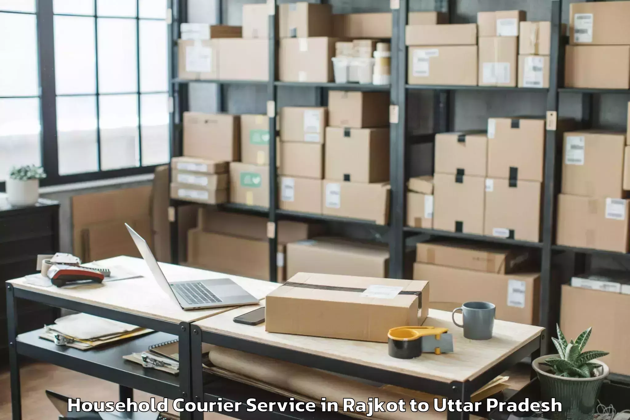 Hassle-Free Rajkot to Etah Household Courier